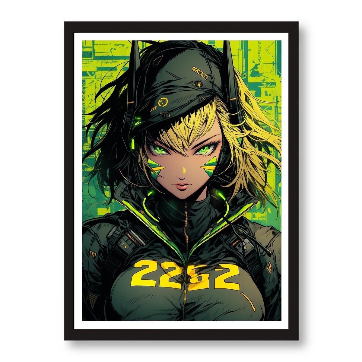 Cartello di ragazza cibernetica