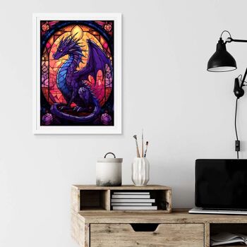 Affiche Dragon de fantaisie morado 4