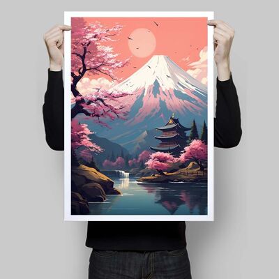 Cartel del monte Fuji