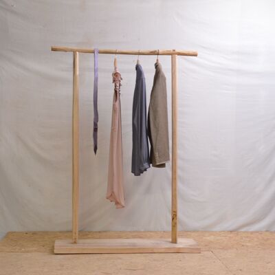 Natural wooden clothes rack