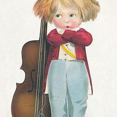 Postcard the violinist