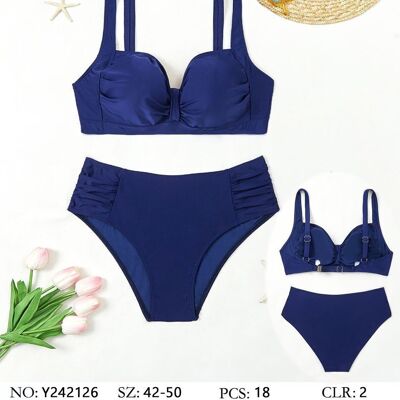 Plain wireless square bikini