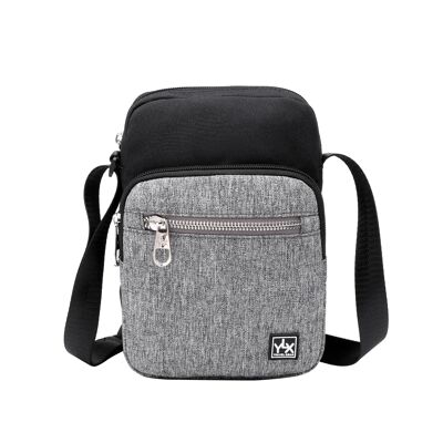 Bolso bandolera YLX Adonis | Gris oscuro y negro.