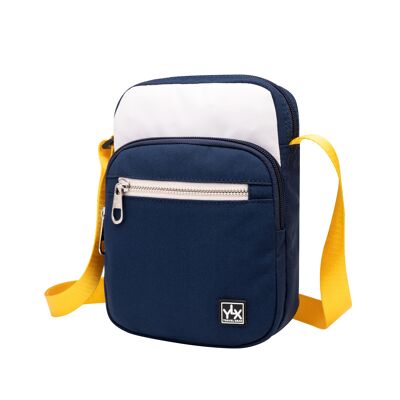 Borsa a tracolla YLX Adonis | Bianco sporco e blu navy