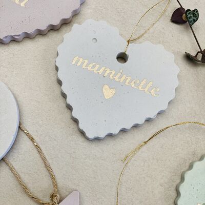 Mother's Day Grandmothers | Granny in Gold | Baptism Godmother Godfather | Golden Star Heart Ornament