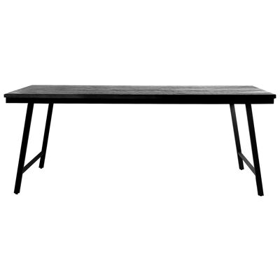 The Herringbone Market Table - Nero - 200 cm