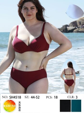 Bikini froncé préformé lisse