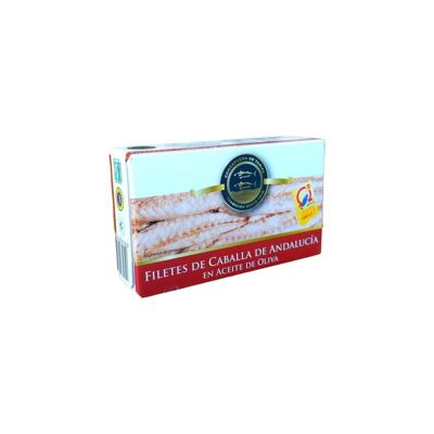 Andalusische Makrelenfilets in Olivenöl. 120g