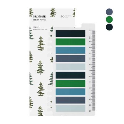 Forest| Adhesive strips | sticky notes | stationary |sticky marker | Pack of 200 ordinate sticky note tabs for bookmarks, study, office, school planner