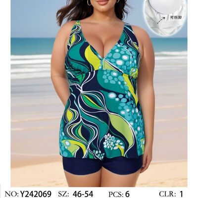 Tankini à imprimé abstrait