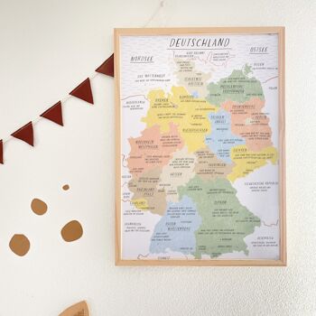 Affiche L'Allemagne en mots A3 | Imprimer | Affiche pour enfants | Chambre d'enfants | enfant | Bébé | Illustration | Affiche d’apprentissage | Décoration || COEUR & PAPIER 4