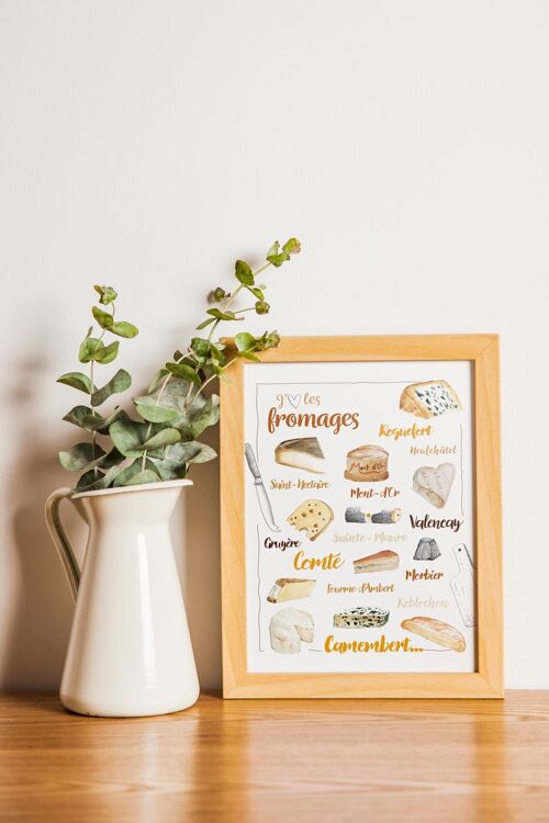 AFFICHE J AIME LES FROMAGES