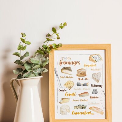 AFFICHE J AIME LES FROMAGES