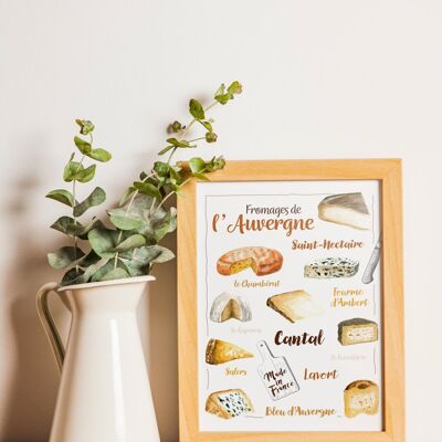 AUVERGNE CHEESE POSTER