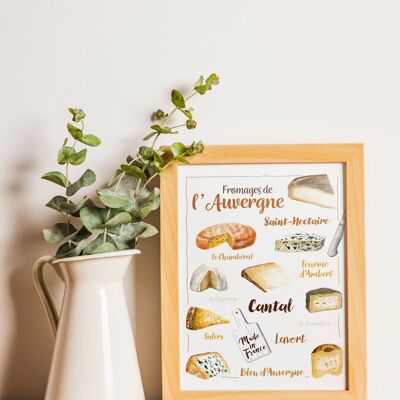 AUVERGNE-KÄSE-POSTER