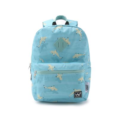 YLX Oriole Backpack | Kids | Turquoise Water & Sharks