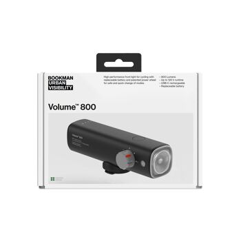 Volume™ 800 - Éclairage de vélo performant rechargeable (Noir) 3