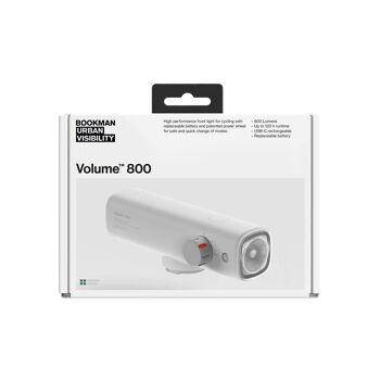 Volume™ 800 - Éclairage de vélo performant rechargeable (Blanc) 3