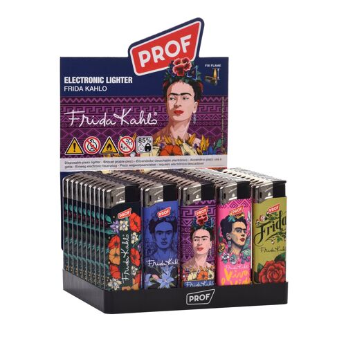 Présentoir de 50 briquets électroniques Frida kalhlo