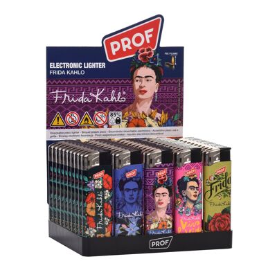 Display of 50 Frida Kalhlo electronic lighters