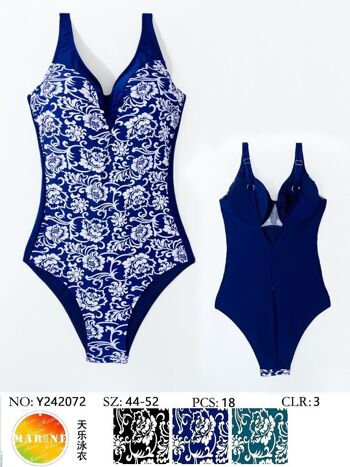 Maillot de bain imprimé décolleté V