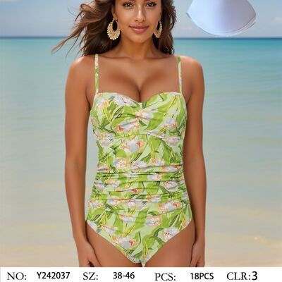 Maillot de bain balconnet imprimé fleurs