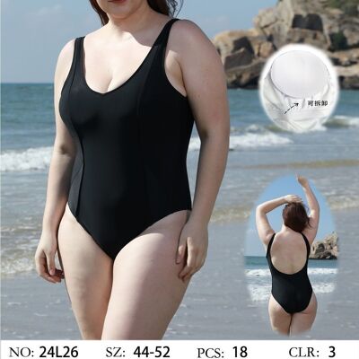 Sports swimsuit with plain edges