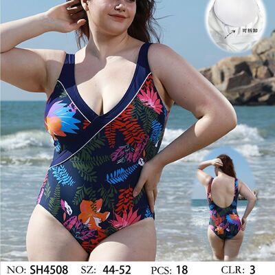 V-shaped swimsuit with detail and trim