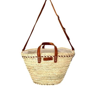 "Basic 7 tower" palm basket with adjustable handle