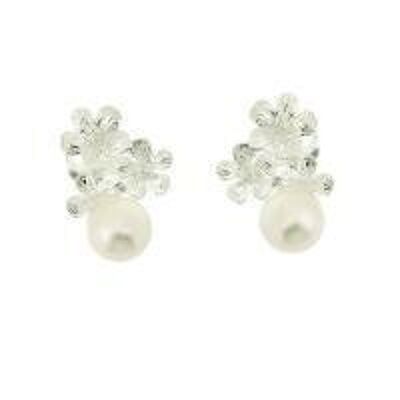 Garland With Pearl Stud Earrings and Presentation Box (K-E845-S+BOX)