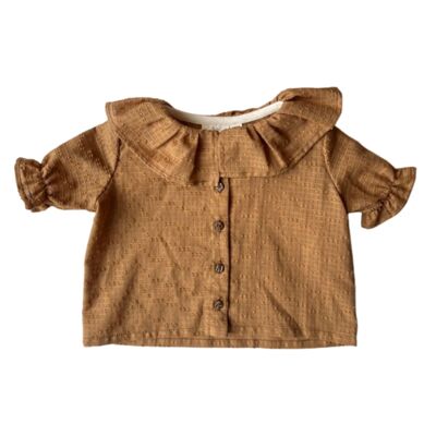 Camisa Stan de bebé niña Plumetis Caramelo