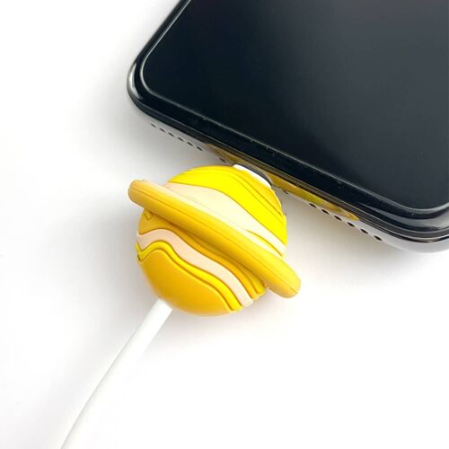 Mojipower Cable Protector "Planet" - Cable Bite - Yellow