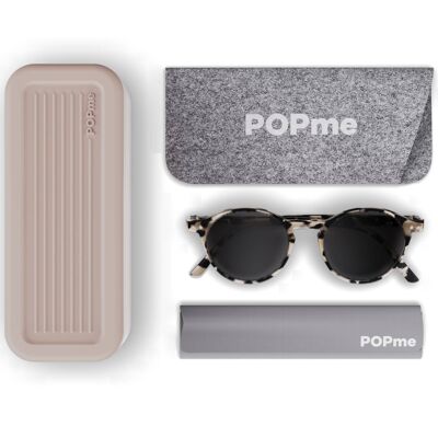 Popme Polarized Sunglasses Milano Clear Tortoise