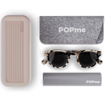 Popme Polarized Sunglasses Roma Clear Tortoise