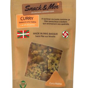 Crackers Bio au Curry Madras en poche 100 grs