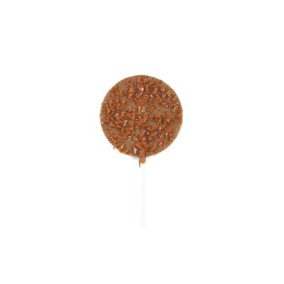 Salted Caramel milk chocolate lollipop 23g.