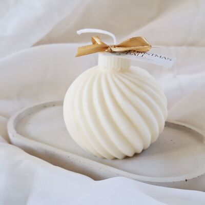 Christmas ball soy wax candle