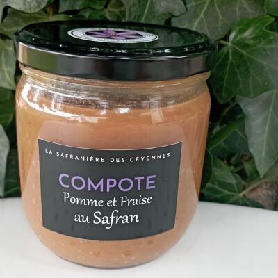 Compote de pomme et fraise au safran 350g