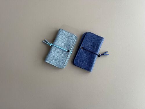 KNOT wallet - leather - blue colors