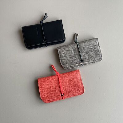 KNOT wallet - leather - black & gray colors