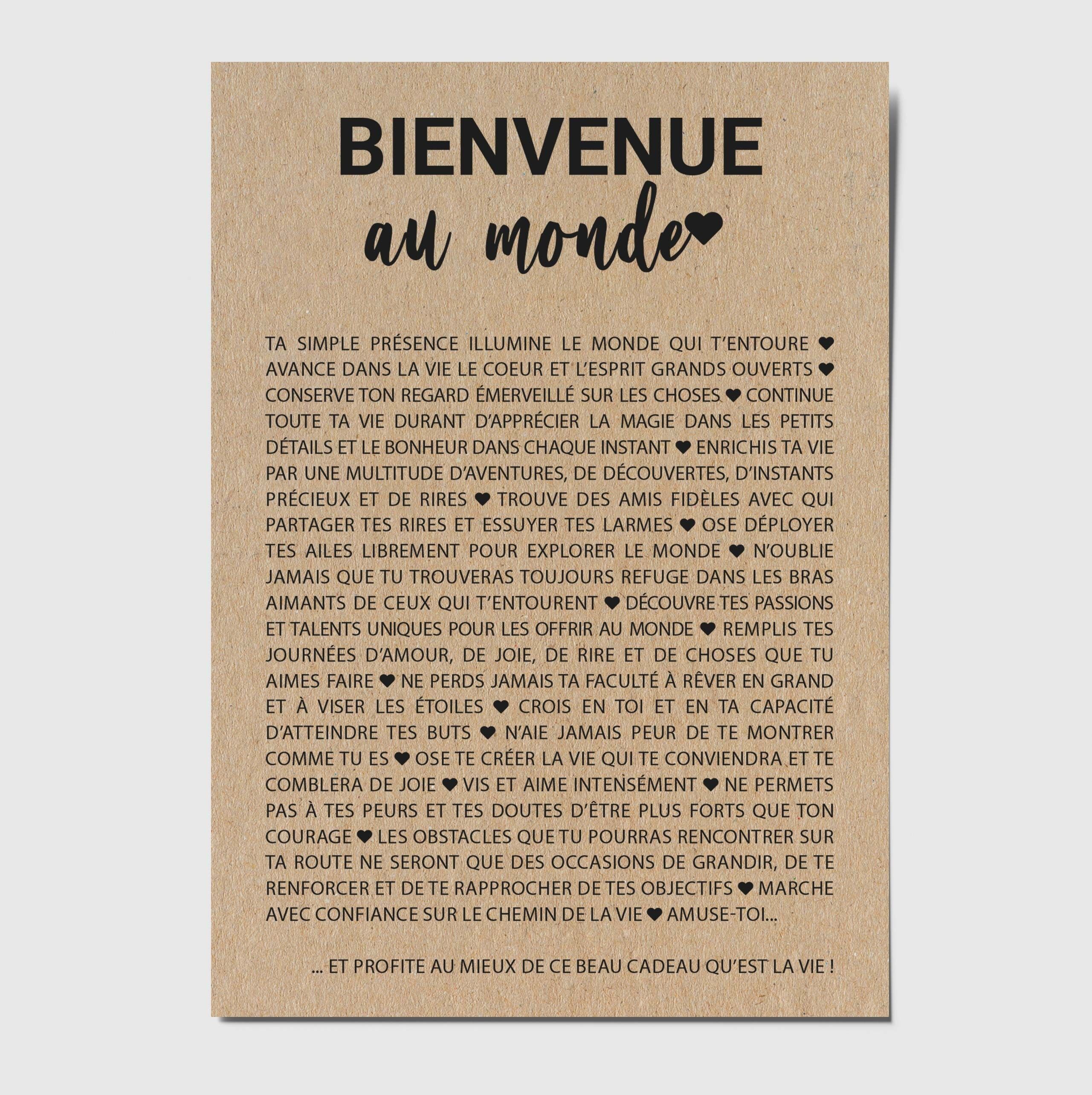 Carta “Benvenuti nel mondo”.