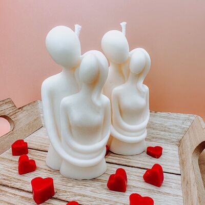 Unscented couple vegetable decorative candle