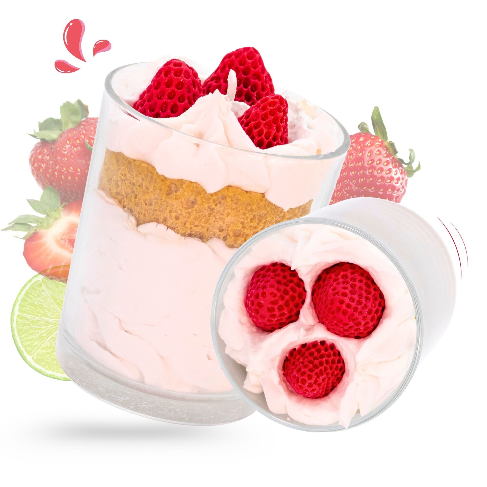 Große Gourmet-Walderdbeerkerze - Weihnachten