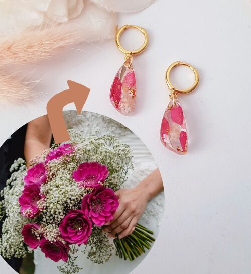 Bridal Flower Bouquet Earrings