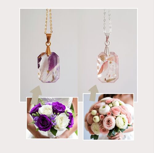 Bridal Flower Bouquet Necklace - Custom