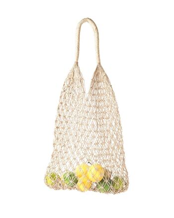 Sac Lembeh en raphia 100% naturel, tissé main, très résistant, finition naturelle, Hauteur 70 cm Largeur 36, fabriqué en Indonésie 4