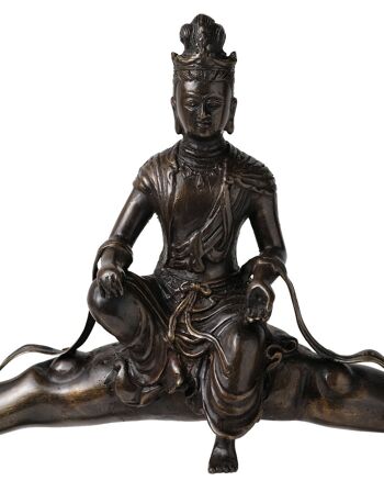 Statue de Bouddha Bhumi-sparsa en bronze massif, faite à la main, hauteur 56 cm x largeur 40 cm, fabriquée en Indonésie 4