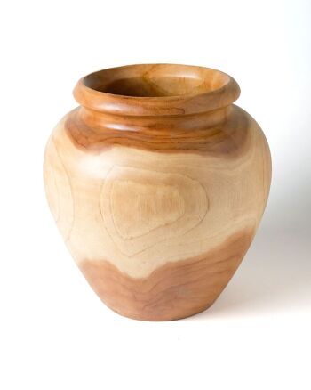 Vase décoratif en bois naturel samàn Kayoa, fait main en forme de dérive et finition naturelle, 2 tailles différentes, fabriqué en Indonésie 5