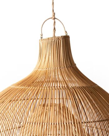 Lampe à suspension en rotin naturel Rosella, faite à la main avec finition naturelle, disponible en 3 tailles différentes, origine indonésienne 5