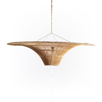 Sambac natural rattan ceiling pendant lamp, handmade with natural finish, available in 4 different sizes, Indonesian origin